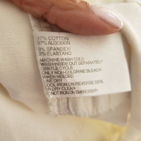 Oscar De La Renta Long Bermuda White Shorts Size 8 - Picture 6 of 6